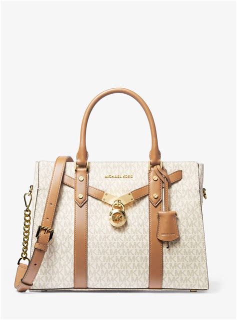 michael michael kors nouveau hamilton large signature satchel|Michael Kors nouveau Hamilton large.